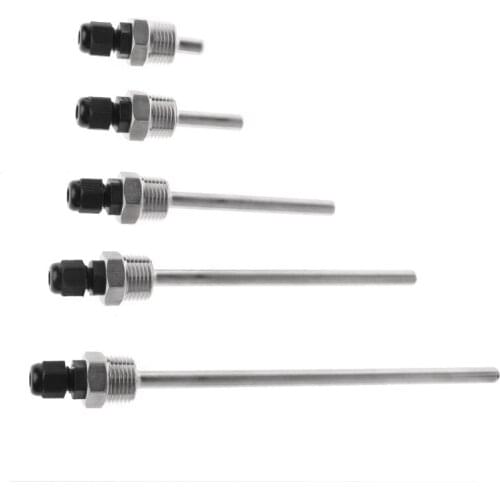 30-200mm Thermowell Stainless Steel 304 1/2" BSP G Thread for Temperature Sensor