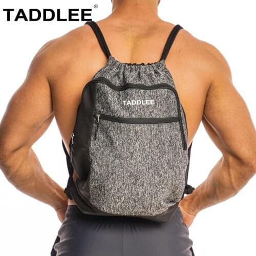 Taddlee Brand Drawstring Backpack String Bag Sackpack Water Resistant for Gym Beach Yoga Sport Pool Waterproof Lightweight Bag