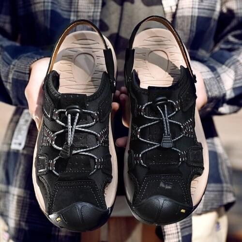 Sandals Outdoor Summer Sandals Men Mens Casual Sandale Homme Sport Mens Rubber Beach Roman Sandalias Romanas Cuero Hombre