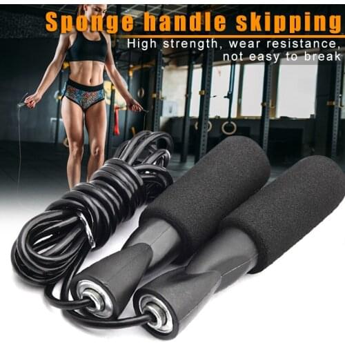 Skipping Rope with Sponge Handle Jump Rope Cable Body Building Fitness Jump Ropes for Exercise Fitness Training Sports XR-Hot
