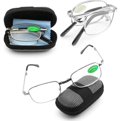 Folding Reading Glasses with Case Men Women Ultra-light Rimless Magnetic Presbyopia Eyeglasses Spectacles Diopter +1.0~4.0