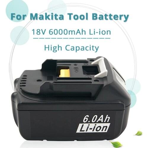 18V 6AH 6000mAh BL1860 Rechargeable Li-Ion Battery Replacement for MAKITA BL1850 BL1840 LXT400 DHP458Z Power tool