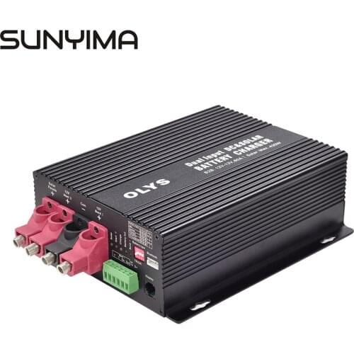 SUNYIMA Dual Input DC & Solar Battery Charger with Bluetooth, Free APP and Meter,Automatic Smart Vehicle Charger Controller