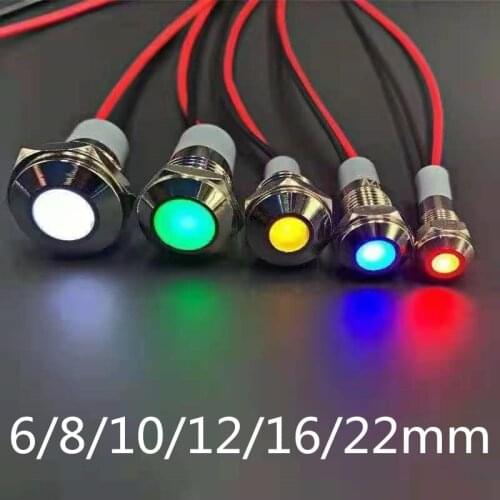 Waterproof IP67 Metal LED Warning Indicator Light Signal Lamp Pilot