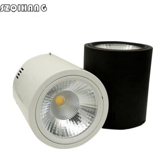 Hight light LED 15W 20W COB Surface Mounted LED Downlights Black/White Housing Color Led down lamp AC85-265V Free Shipping