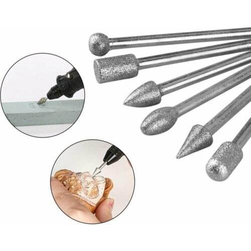 120 Grit Burr Drill Bits Electroplated Silver Cutting Wood Glass Ceramics For Electric Grinder Accessories