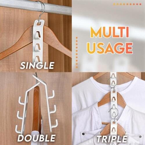 1 Box Clothes Hanger Connector Cascading Hook Wardrobe Closet Organizer Clothes Hanger Connection Rack Non-slip Clothes Hanger