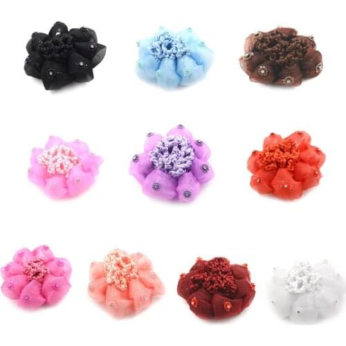 10 Colors 1Pc Kids Bun Cover Snood Hair Net Sleep Ballet Dance Skating Crochet Decor Gift