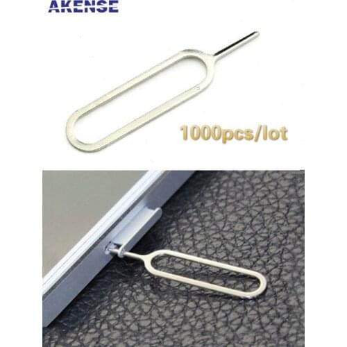 1000pcs/lot High Quality SIM Card Tray Removal Remover Eject Pin Needle Key Tool For iPhone 7 6S 6 Plus 5 5S SE 5C 4 4S