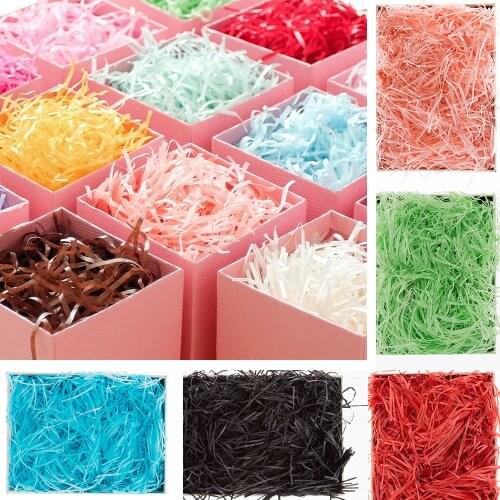 20g Colorful Shredded Crinkle Paper Raffia Candy Boxes DIY Gift Box Filling Material 28 Color Wedding Marriage Home Decoration