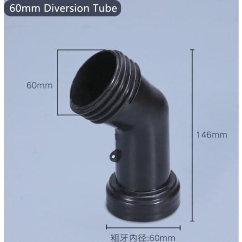 60mm coarse thread plastic Extension Drain Hose IBC Water Tank Diversion Tube Garden Discharge Joint 1PCS