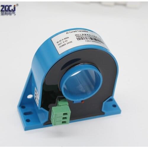 600A AC Current Transmitter Perforated 4-20mA,0-20mA ,0-5V ,0-10V analog signal output AC ampere Hall sensor