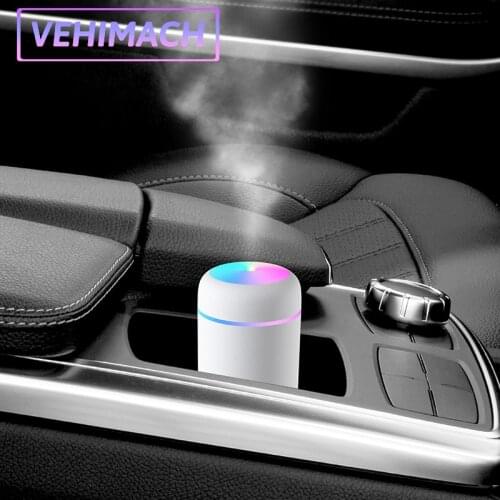 Car USB Air Humidifier 300mL Aromatherapy Oil Diffuser Mute With Atmosphere Light Creative Air Humidifier For Car/Home/Office