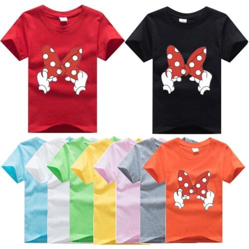 Kids Girl T-Shirts Short Sleeve Childrens Tees Baby Girl Tops O-Neck Cartoon Casual Girl T Shirts Children Clothes Summer