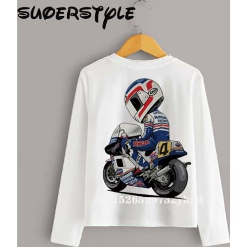 Children Sports Motorcycle Motocross Printed Long Sleeve White Boy T-shirts Kids Blouse Autumn Mobile Bike Boys Clothes,dLKP374
