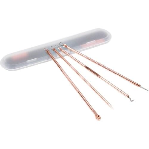 4pcs Acne Blackhead Removal Needles Acne Cleaning Extractor Tool Beauty Face Clean Care Tools for Women