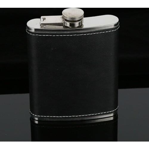 PU Leather 9 Ounce 255ml Stainless Steel Carry Bottle Outdoor Russian Premium Hip Flask
