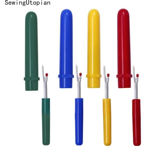 4PCS Seam Ripper Cross Stitch Sewing Tools Sharp Stitches Removed Tool Safe Plastic Handle Craft Thread Cutter