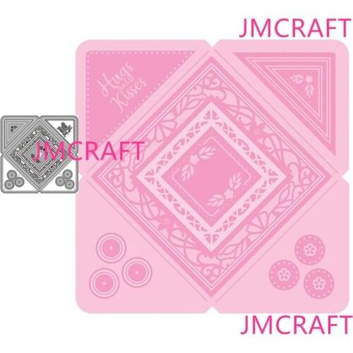 JMCRAFT 2021 New Flower Box Bow Decoration #3 Metal Cutting Dies DIY Scrapbook Handmade Paper Craft Metal Steel Template Dies