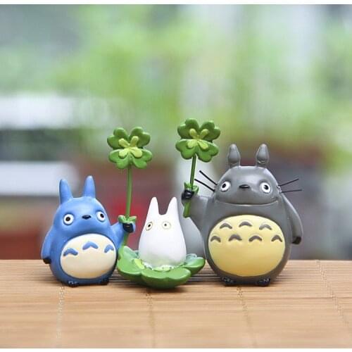 Clover Japan Cartoon Anime Mini Doll cute Totoro DIY Scene Play House Garden Decoration Figurines for Succulent plants