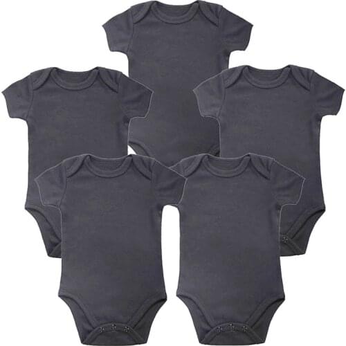 5 pcs/lot Baby Short-sleeve rompers baby boy jumpsuit Newborn baby cotton romper Jumpsuits & Rompers