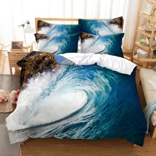 The Waves and The Sea Bedding Duvet Cover Set 3d Digital Printing Bed Linen Fashion Design Comforter Cover Bedding Sets Bed Set