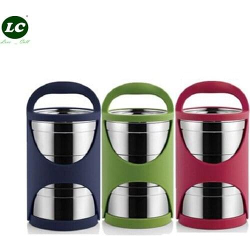 Mealbox Camping Outdoor Vacuum Lunch box 3layer stainless steel Insulation Portable Lunch Box Heat Preservation Bucket