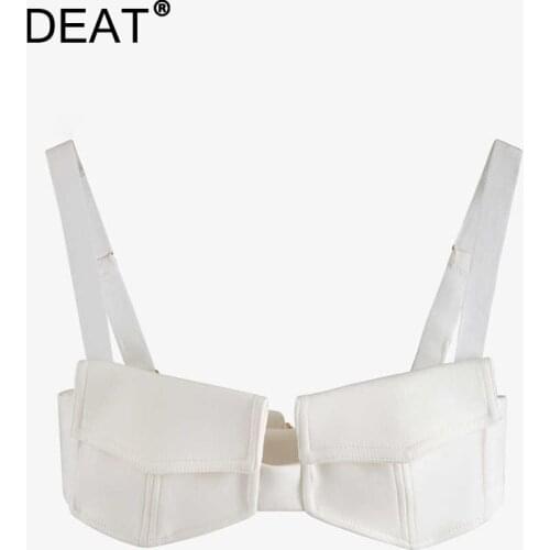 DEAT 2021 new spring and summer fashiopn straps turn-down outfits bra female Camis casual top WM2100L