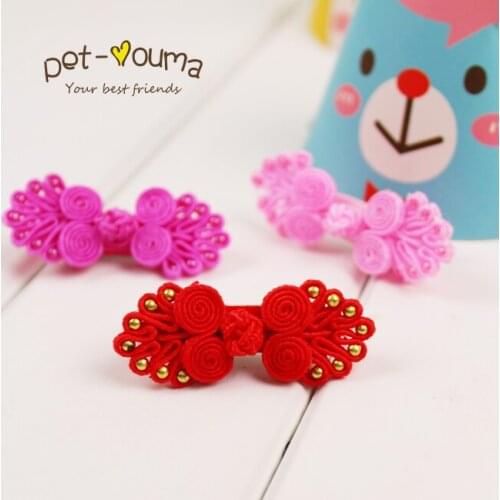 New year, pet dog Tediokshamalzi J flower hairpin headdress jewelry pet clips 30pcs