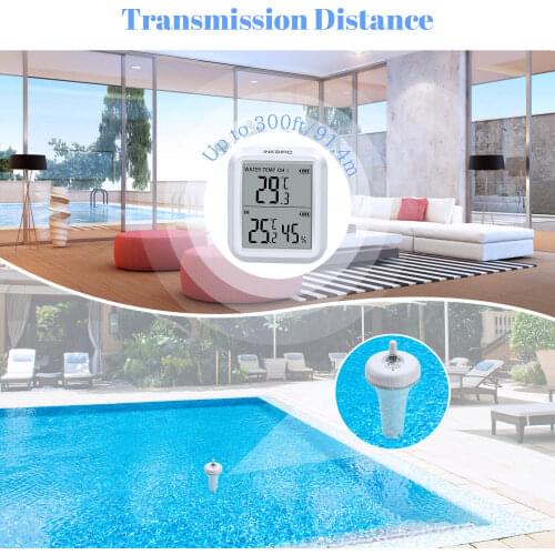 Inkbird 2 Generation Wireless Swimming Pool Thermometer IBS-P02R Waterproof Quality Material for Bathtub,Hot Spring,Fishpond