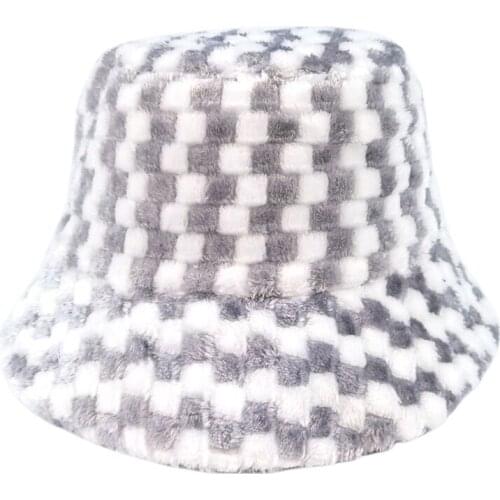 Bucket Hat in Fur Made Unisex Wind Protection Hat Outdoor Winter Hats for Women Men Teens Warm Keeper in Winter