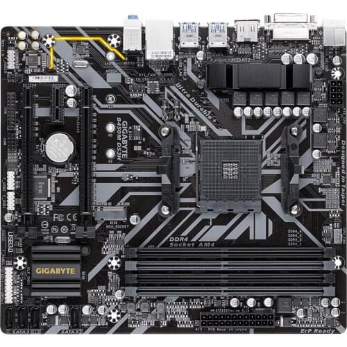 Used,Gigabyte GA-B450M DS3H For AMD AM4 Ryzen 3/5/7/9 1th.2th.3th.Athlon USB3.1 HDMI M.2 B450 Micro-ATX Desktop PC Motherboard