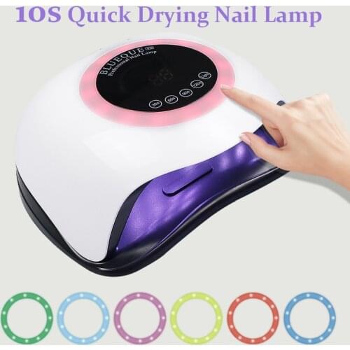 Professional Nail Lamp Nail Dryer Dual hands 42LED UV Lamp For Curing UV Gel Nail Polish With 6 Colors Manicure Salon Tool