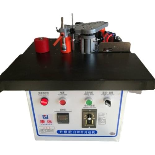 Pvc Woodworking Edge Banding Machine Speed Control Mini Manual Wood Cutting Curved Straight Edge Automatic Broken Belt 110/220v