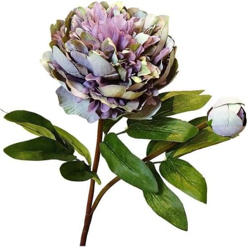 Luxury Versailles Palace Peony Artificial Flowers branch with leaves Silk peonies flores artificiales Home wedding decoration