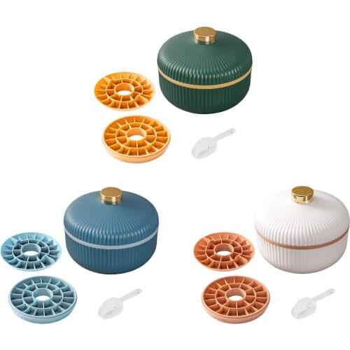 Silicone Double layer Ice Mold Tray Ice Cube MoldsSuper Flexible Reusable BPA Free with Lid for Beverages