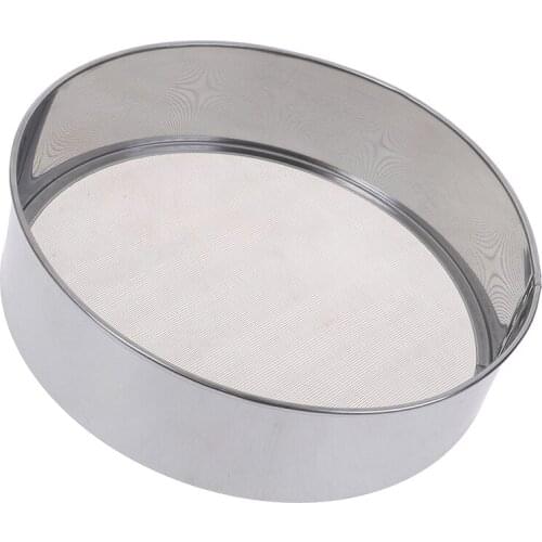1pc 17cm Fine Mesh Flour Sifter Round Stainless Steel Flour Sieve Strainer Sifters Baking Dia 17cm