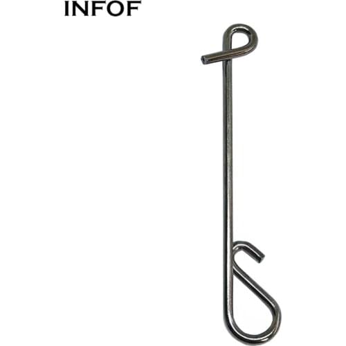 INFOF 200pcs Fishing Swivels Snap Braid Knotless Connectors Fast Winding Snap Fishing Line Wire Connector Fishing Tools Pesca