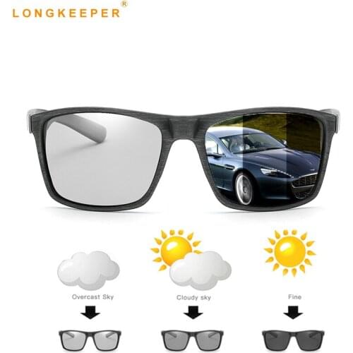 2020 Driving Photochromic Sunglasses Chameleon Polarized Men Glasses All day change color Sun Glasses UV400