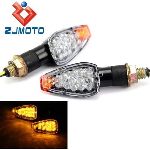 10mm Motorcycle Turn Signal Lights Amber Turn Indicators Blinkers Turn Signals For Honda Yamaha Suzuki Kawasaki