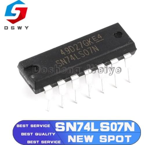 10PCS SN74LS07N DIP14 SN74LS07 DIP 74LS07N 74LS07 DIP-14 HD74LS07P new and original IC
