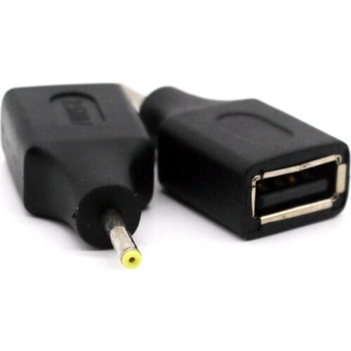10pcs USB 2.0 A Female to DC 2.5mm x 0.7mm Male Connector Charge Barrel Jack Power Adapter for Small DC USB Electronics Charging