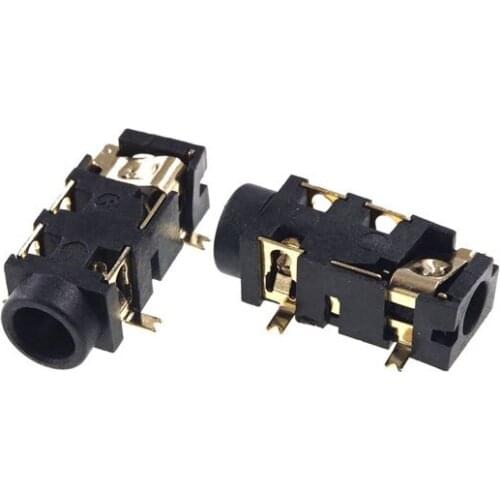 1000pcs Phone Jack Dia 3.5mm 5Pin SMD type Rohs stereo Jack for 3.5mm 4Pole plug New Free shipping