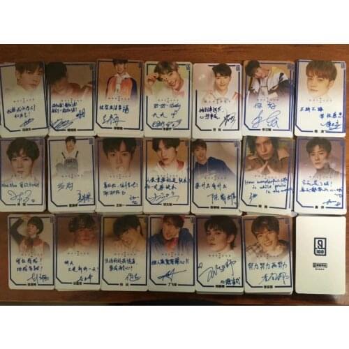 UNINE Li Wenhan autographed cards 20 set RP reprinted version+wishes words 3 inches 042019