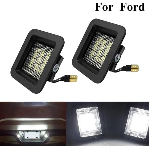 2x Error Free Led License Plate Light Lamp Auto Bulb Assembly Exterior Accessories Car-styling For Ford F150 F-150 Raptor 2015