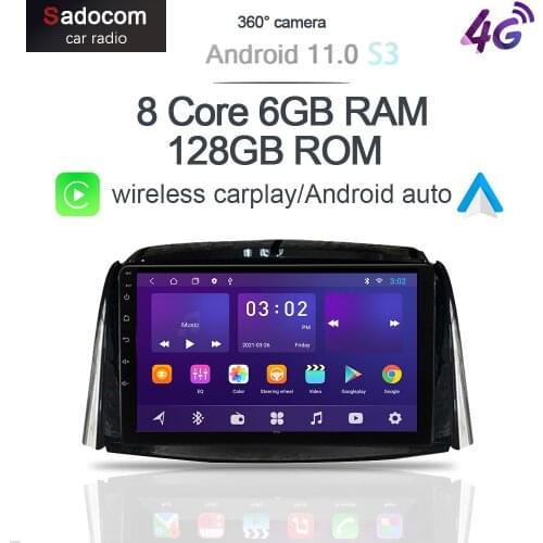 360 Panoramic Camera Carplay 6GB+128G Android 10.0 Car DVD Player GPS WIFI Bluetooth RDS Radio For Renault Koleos 2008 - 2016