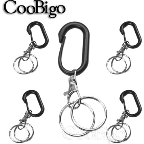 50pcs Metal Swivel Lobster Clasp Keychain Key Ring for Bag Purse Backpack Outdoor Paracord Lanyard DIY Key Chains Accessories