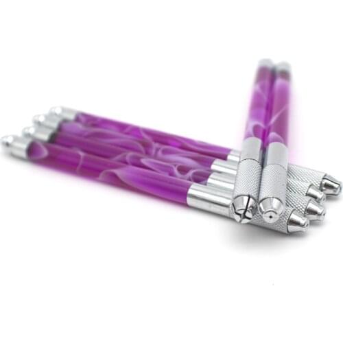 50PCS Two Kind Needle Available Microblading Pen Permanent Makeup Eyebrow Manual Tattoo Pen For 3D Eyebrow Embroidering