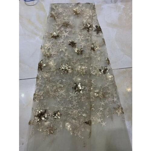 Shinny JRB-7.2601 beautiful embroidered tulle lace fabric newest design french net lace fabric