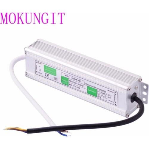 Fast shipping 10pcs DC 12V 50W waterproof electronic LED driver transformer power supply For 5050 3528 LED Light strip
